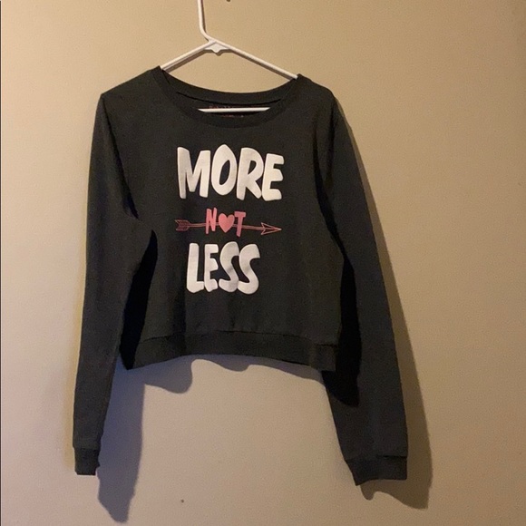 Rebellious One More Not Less Cropped Sweater XL - Picture 1 of 6